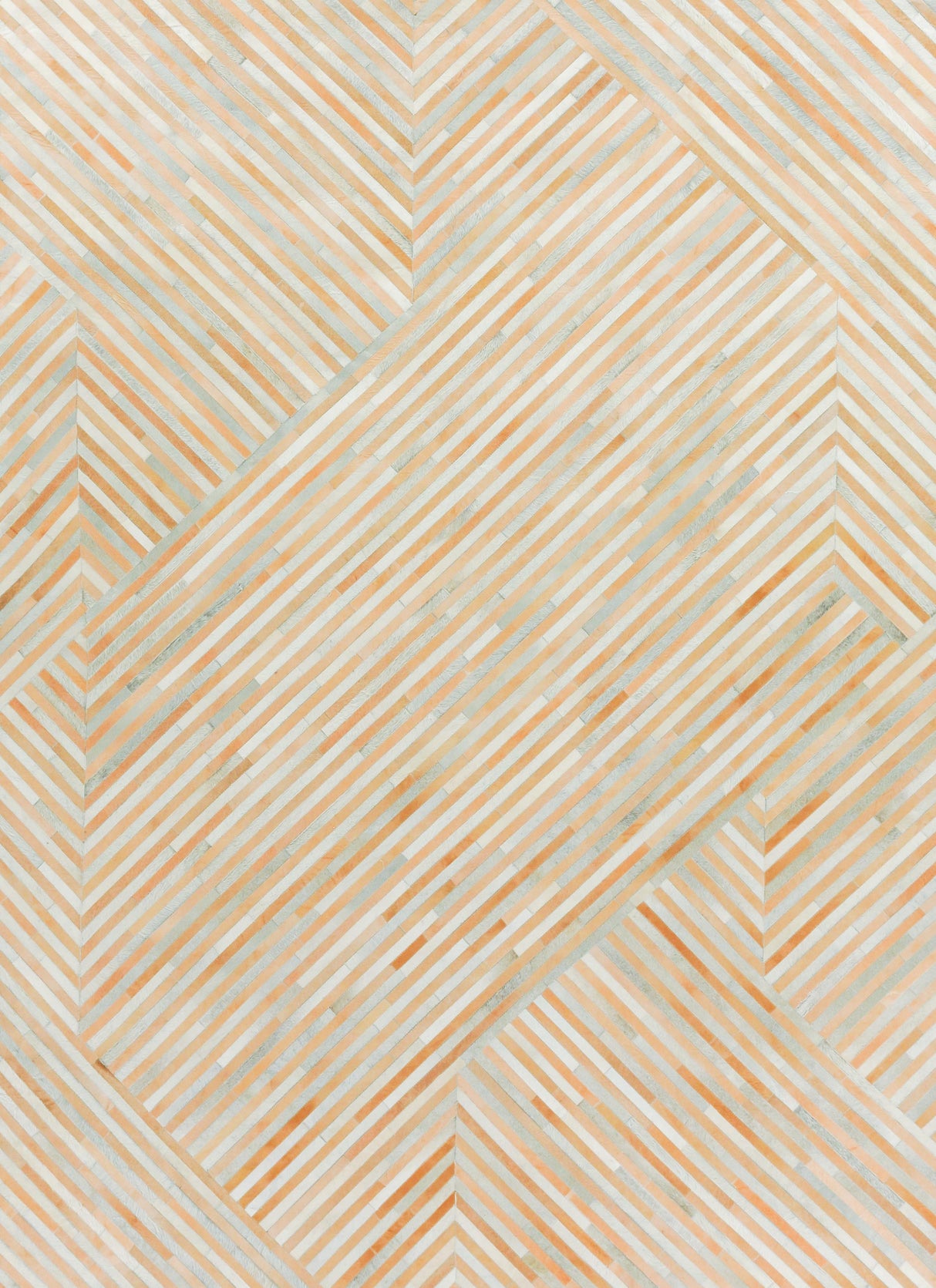 Exquisite Rugs Natural Hide Handmade Leather Hide in 2213 Beige/Ivory 8' x 10' Area Rug