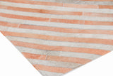 Exquisite Rugs Natural Hide Handmade Leather Hide in 2213 Beige/Ivory 8' x 10' Area Rug