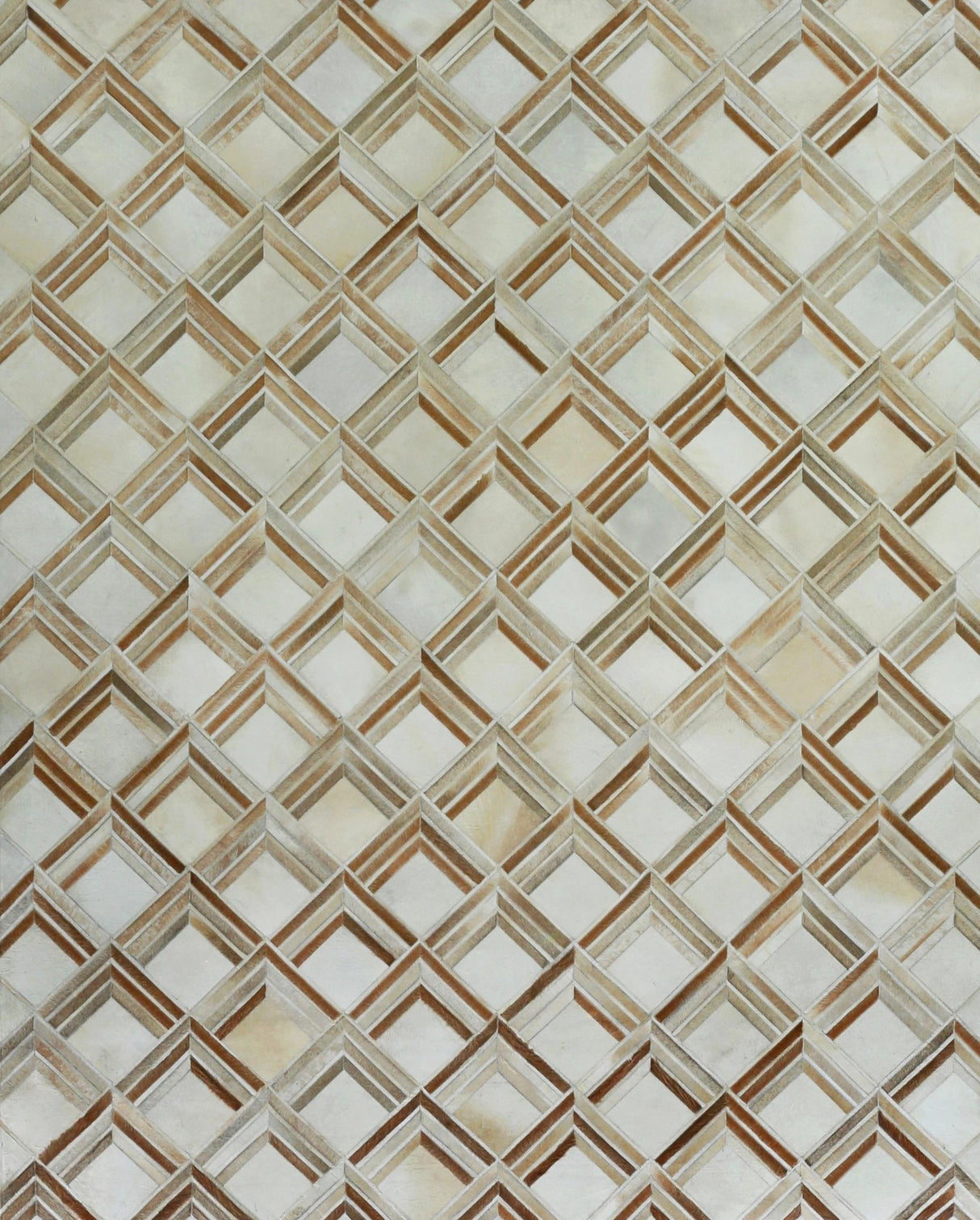 Exquisite Rugs Natural Hide Handmade Leather Hide in 2218 Beige 8' x 10' Area Rug