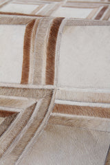 Exquisite Rugs Natural Hide Handmade Leather Hide in 2218 Beige 8' x 10' Area Rug