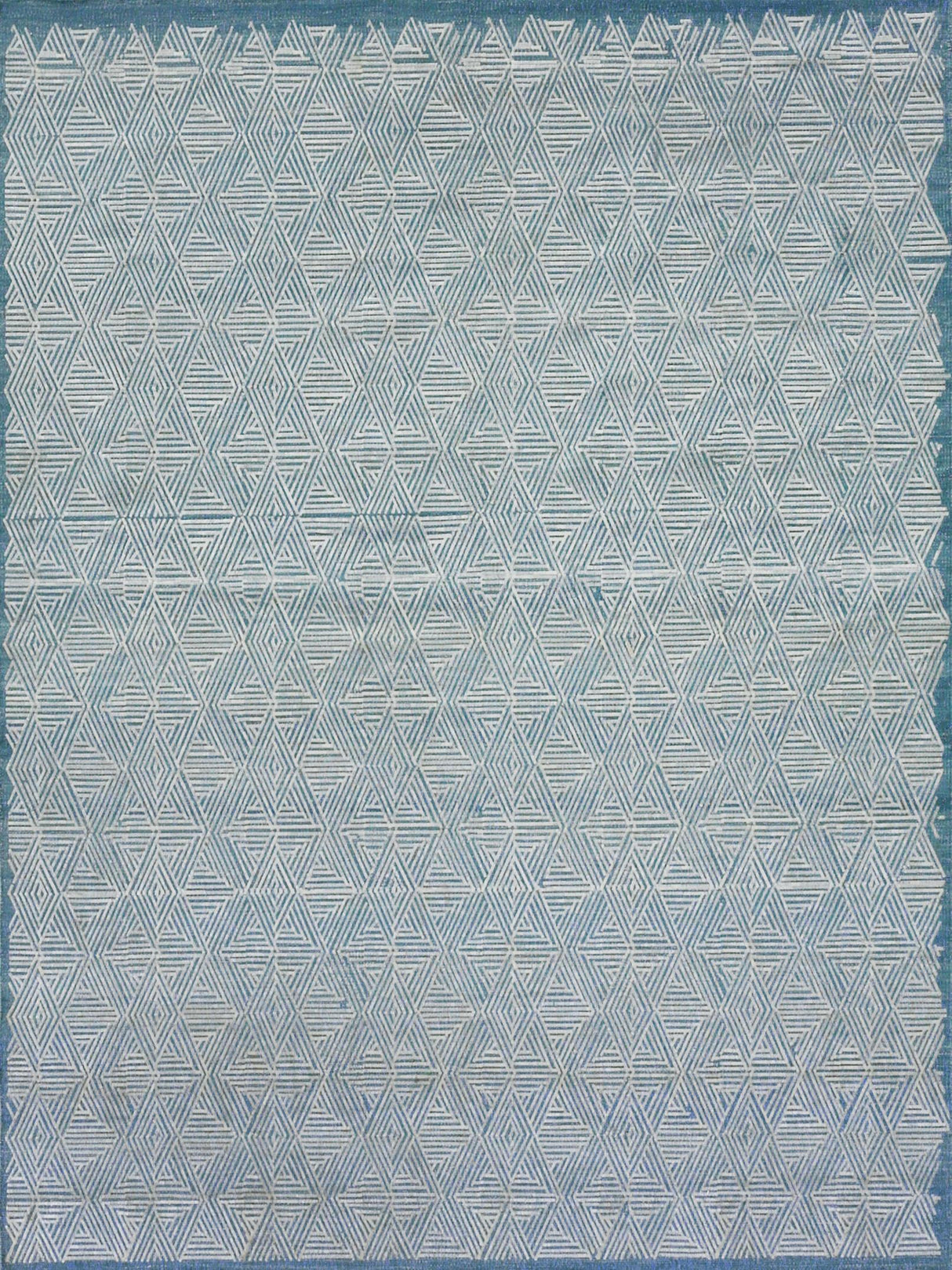 Exquisite Rugs Pavilion Flatweave Wool/Polyester in 2224 Blue/Silver 5' x 8' Area Rug