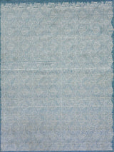 Exquisite Rugs Pavilion Flatweave Wool/Polyester in 2224 Blue/Silver 5' x 8' Area Rug