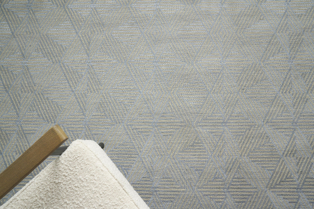 Exquisite Rugs Pavilion Flatweave Wool/Polyester in 2225 Ivory/Gray 12' x 15' Area Rug
