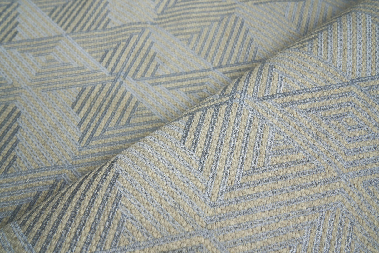 Exquisite Rugs Pavilion Flatweave Wool/Polyester in 2225 Ivory/Gray 5' x 8' Area Rug