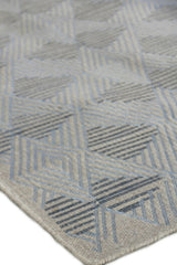 Exquisite Rugs Pavilion Flatweave Wool/Polyester in 2225 Ivory/Gray 9' x 12' Area Rug