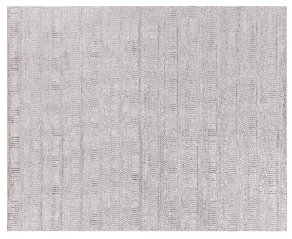 Exquisite Rugs Addison Hand Loomed Bamboo Silk in 2234 Aluminum 6' x 9' Area Rug