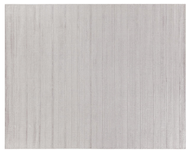 Exquisite Rugs Addison Hand Loomed Bamboo Silk in 2234 Aluminum 10' x 14' Area Rug