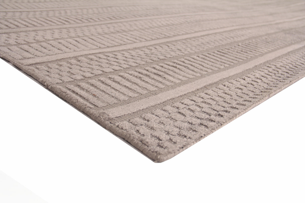 Exquisite Rugs Addison Hand Loomed Bamboo Silk in 2234 Aluminum 10' x 14' Area Rug