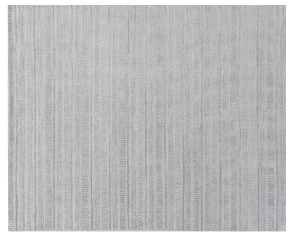 Exquisite Rugs Addison Hand Loomed Bamboo Silk in 2236 Ice Blue 8' x 10' Area Rug