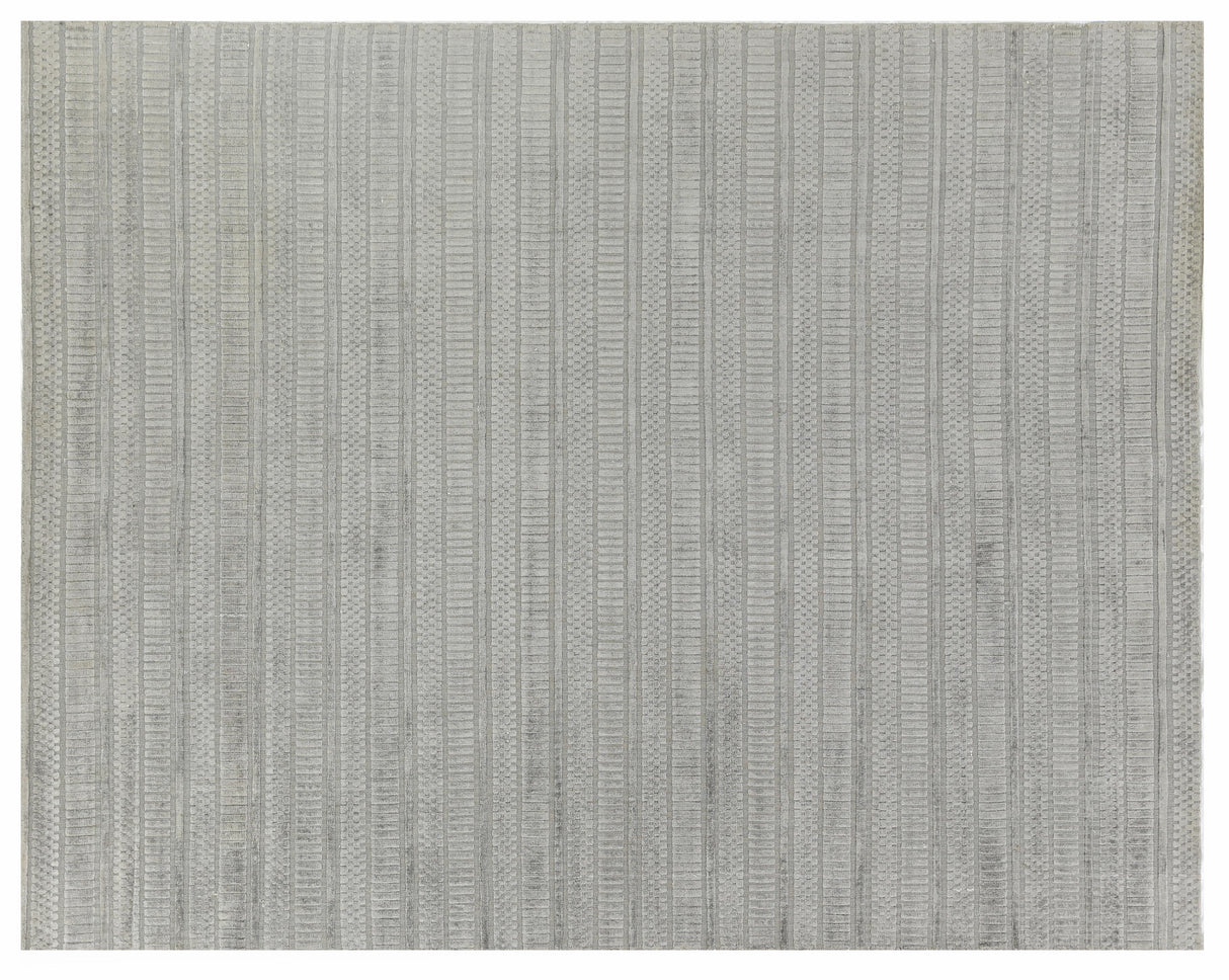 Exquisite Rugs Addison Hand Loomed Bamboo Silk in 2237 Dark Beige/Multi 6' x 9' Area Rug