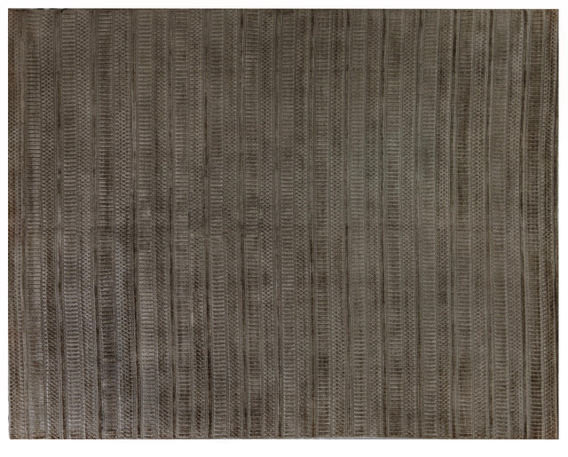 Exquisite Rugs Addison Hand Loomed Bamboo Silk in 2242 Brown 6' x 9' Area Rug