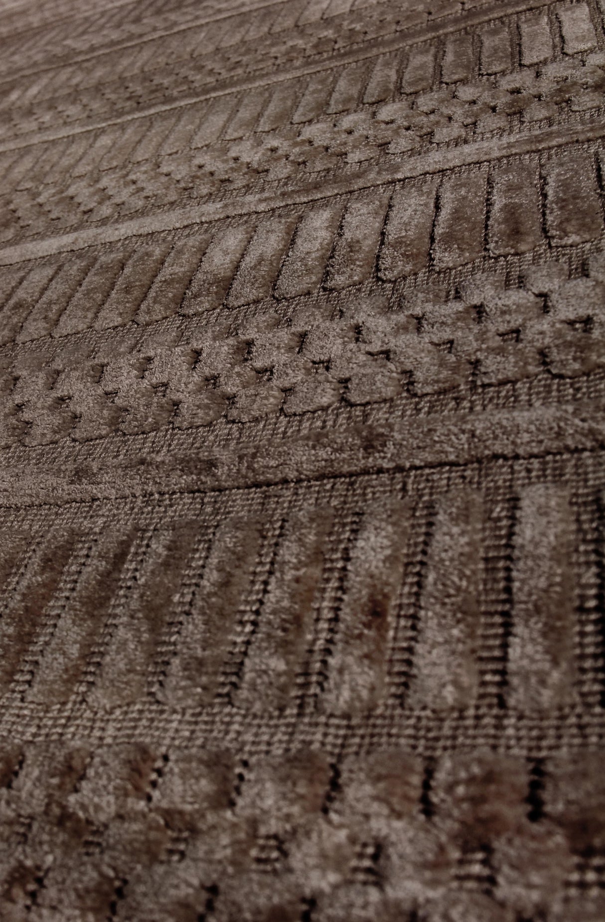 Exquisite Rugs Addison Hand Loomed Bamboo Silk in 2242 Brown 6' x 9' Area Rug