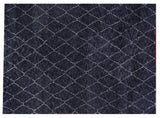 Exquisite Rugs Moroccan Hand Knotted New Zealand Wool in 2251 Charcoal 6' x 9' Area Rug