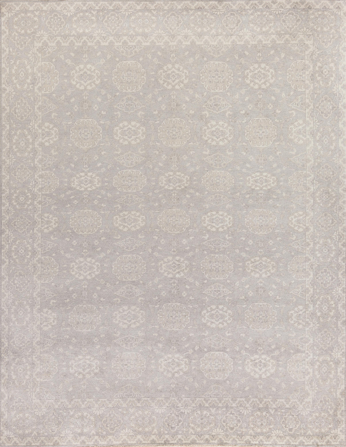 Exquisite Rugs Restoration Hand Knotted New Zealand Wool in 2253 Light Blue/Beige 4' x 6' Area Rug