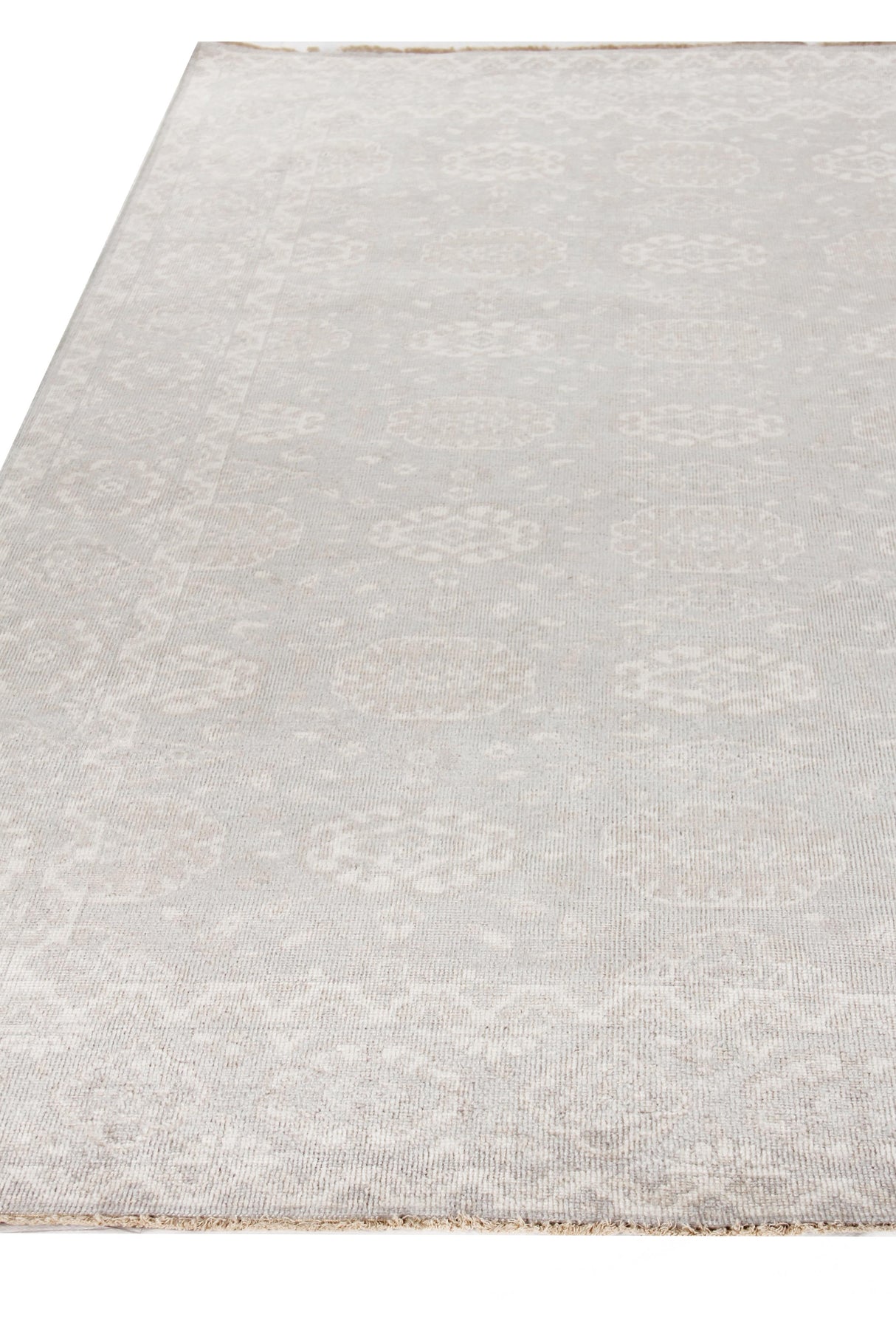 Exquisite Rugs Restoration Hand Knotted New Zealand Wool in 2253 Light Blue/Beige 4' x 6' Area Rug