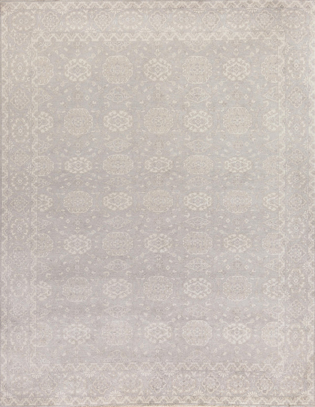 Exquisite Rugs Restoration Hand Knotted New Zealand Wool in 2253 Light Blue/Beige 8' x 10' Area Rug