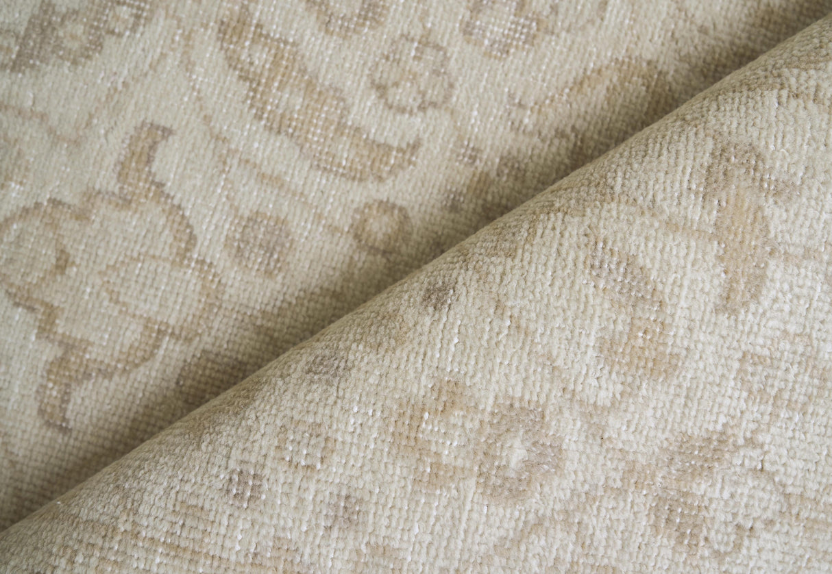 Exquisite Rugs Restoration Hand Knotted New Zealand Wool in 2254 Beige/Gold 8' x 10' Area Rug
