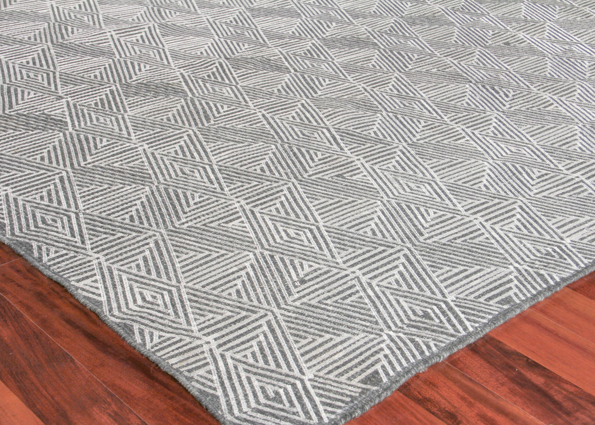 Exquisite Rugs Pavilion Flatweave Wool/Polyester in 2256 Charcoal 8' x 10' Area Rug