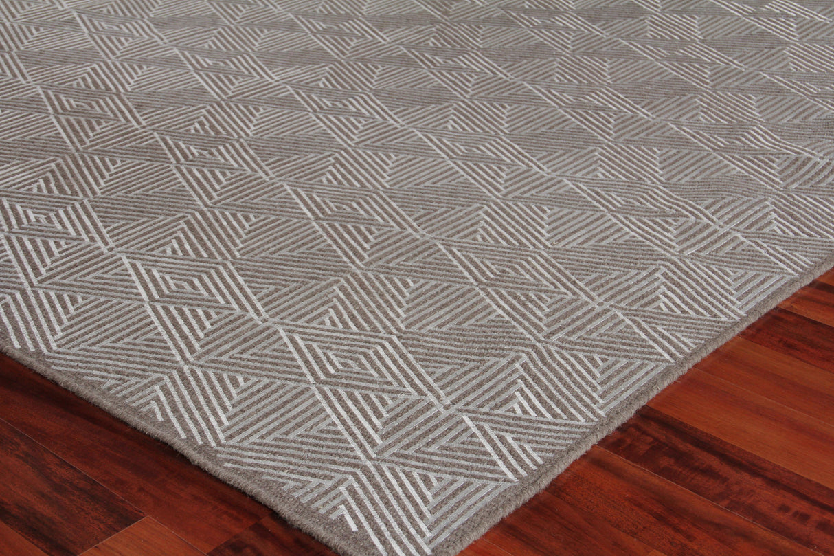 Exquisite Rugs Pavilion Flatweave Wool/Polyester in 2304 Gray 12' x 15' Area Rug