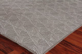 Exquisite Rugs Pavilion Flatweave Wool/Polyester in 2304 Gray 12' x 15' Area Rug