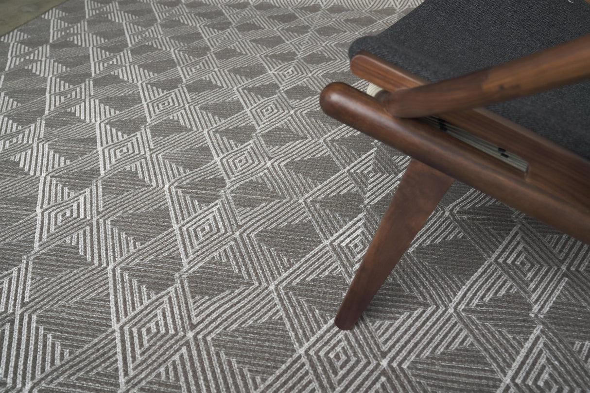 Exquisite Rugs Pavilion Flatweave Wool/Polyester in 2304 Gray 5' x 8' Area Rug