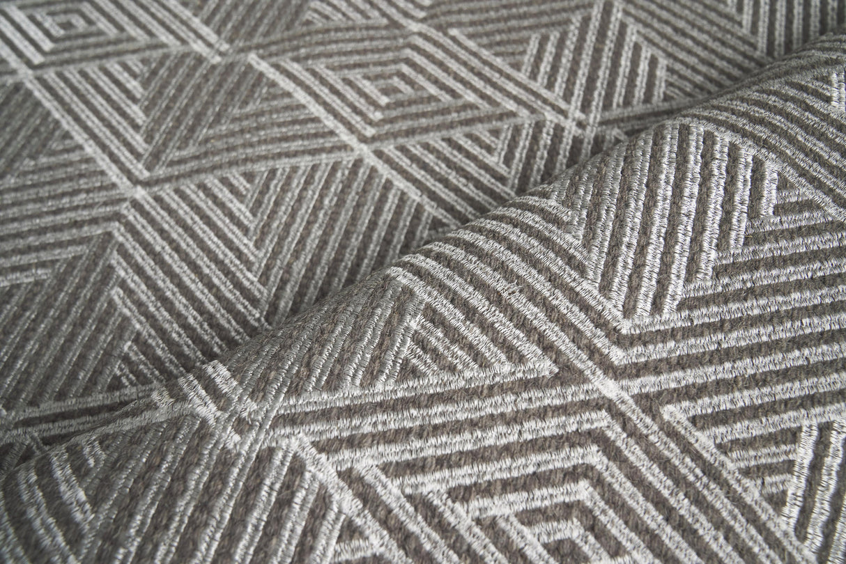 Exquisite Rugs Pavilion Flatweave Wool/Polyester in 2304 Gray 5' x 8' Area Rug