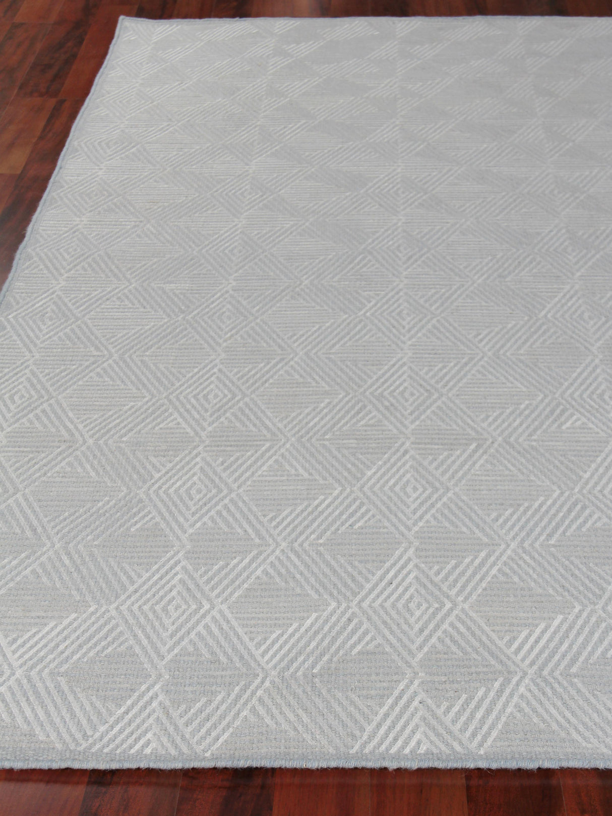 Exquisite Rugs Pavilion Flatweave Wool/Polyester in 2305 Denim 5' x 8' Area Rug