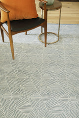 Exquisite Rugs Pavilion Flatweave Wool/Polyester in 2305 Denim 5' x 8' Area Rug