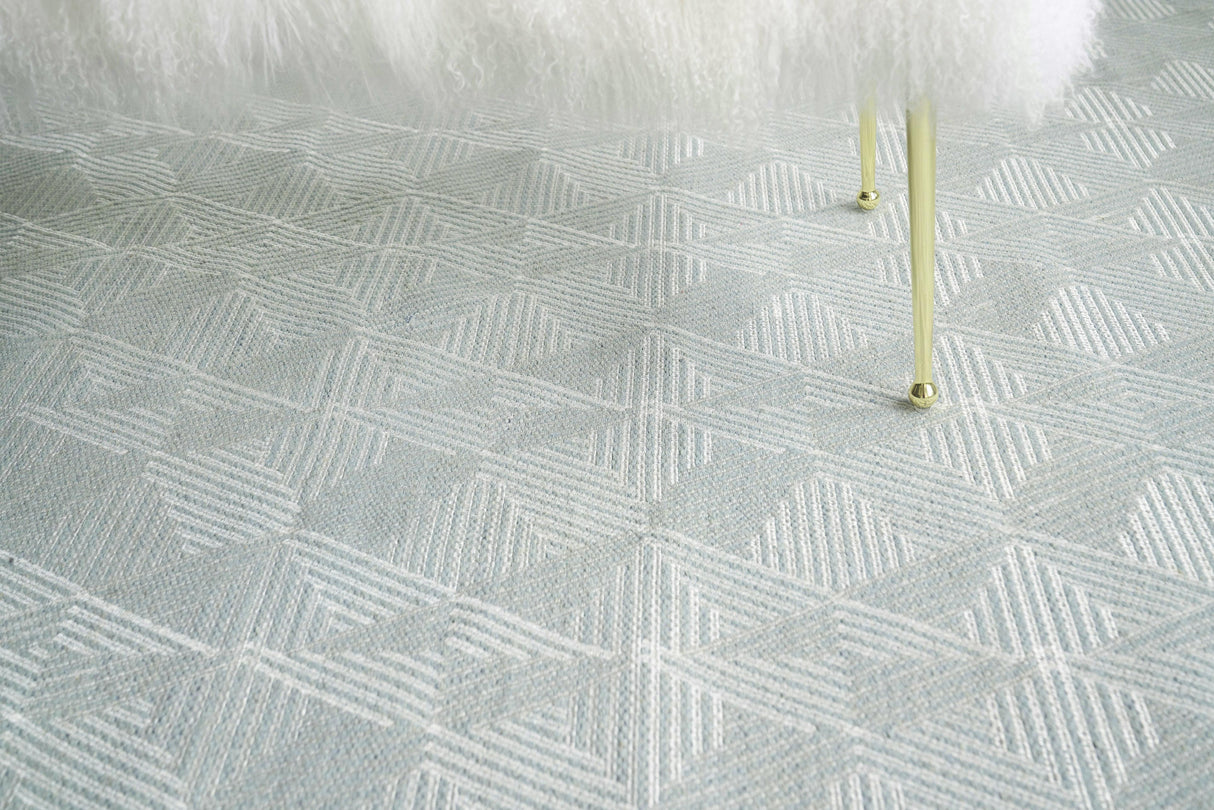 Exquisite Rugs Pavilion Flatweave Wool/Polyester in 2305 Denim 8' x 10' Area Rug