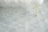 Exquisite Rugs Pavilion Flatweave Wool/Polyester in 2305 Denim 8' x 10' Area Rug