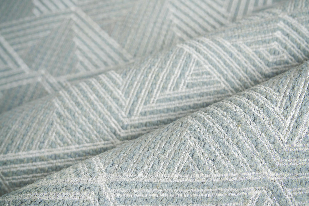 Exquisite Rugs Pavilion Flatweave Wool/Polyester in 2305 Denim 8' x 10' Area Rug