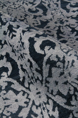 Exquisite Rugs Lexington Hand Knotted Wool/Bamboo Silk in 2380 Denim Blue/Light Blue 8' x 10' Area Rug