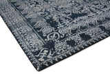Exquisite Rugs Lexington Hand Knotted Wool/Bamboo Silk in 2380 Denim Blue/Light Blue 8' x 10' Area Rug