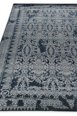 Exquisite Rugs Lexington Hand Knotted Wool/Bamboo Silk in 2380 Denim Blue/Light Blue 8' x 10' Area Rug