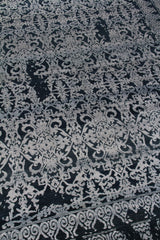 Exquisite Rugs Lexington Hand Knotted Wool/Bamboo Silk in 2380 Denim Blue/Light Blue 8' x 10' Area Rug