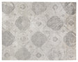 Exquisite Rugs Antique'd Silk Hand Knotted Bamboo Silk in 2431 Beige/Ivory/Gray 6' x 9' Area Rug