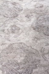 Exquisite Rugs Antique'd Silk Hand Knotted Bamboo Silk in 2431 Beige/Ivory/Gray 6' x 9' Area Rug