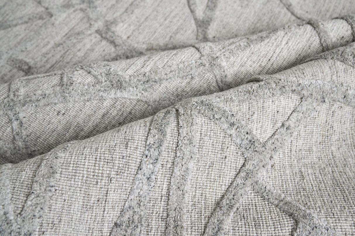 Exquisite Rugs Windsor Hand-loomed Wool/Bamboo Silk 2440 Gray 4' x 6' Area Rug