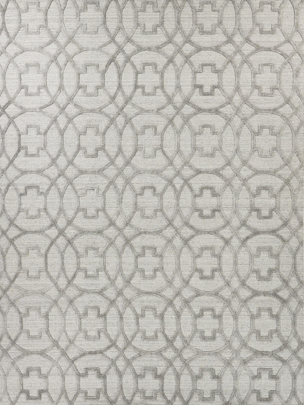 Exquisite Rugs Windsor Hand-loomed Wool/Bamboo Silk 2448 Light Silver 4' x 6' Area Rug