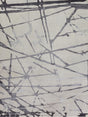 Exquisite Rugs Space Age Hand Knotted Wool/Bamboo Silk in 2502 Silver/Gray/Ivory 6' x 9' Area Rug
