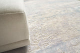 Exquisite Rugs Reflections Hand Loomed Bamboo Silk in 2511 Light Beige/Blue 8' x 10' Area Rug