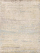 Exquisite Rugs Reflections Hand Loomed Bamboo Silk in 2513 Ivory/Soft Green 9' x 12' Area Rug