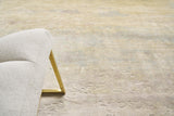 Exquisite Rugs Reflections Hand Loomed Bamboo Silk in 2513 Ivory/Soft Green 9' x 12' Area Rug
