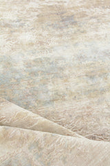 Exquisite Rugs Reflections Hand Loomed Bamboo Silk in 2513 Ivory/Soft Green 9' x 12' Area Rug