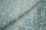 Exquisite Rugs Reflections Hand Loomed Bamboo Silk in 2517 Teal 6' x 9' Area Rug