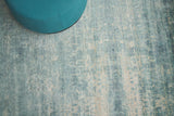 Exquisite Rugs Reflections Hand Loomed Bamboo Silk in 2517 Teal 6' x 9' Area Rug