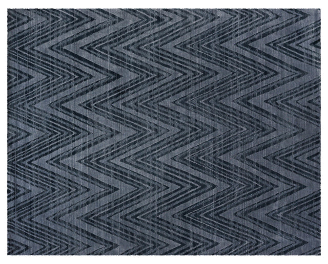 Exquisite Rugs Reflections Hand Loomed Bamboo Silk in 2523 Blue/Denim 8' x 10' Area Rug