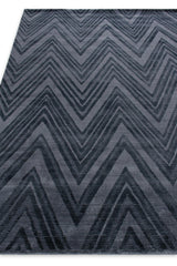 Exquisite Rugs Reflections Hand Loomed Bamboo Silk in 2523 Blue/Denim 8' x 10' Area Rug