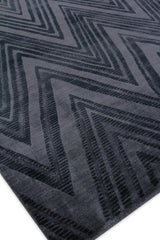 Exquisite Rugs Reflections Hand Loomed Bamboo Silk in 2523 Blue/Denim 8' x 10' Area Rug