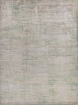 Exquisite Rugs Enzo Hand Loomed Bamboo Silk in 2525 Beige/Green 8' x 10' Area Rug
